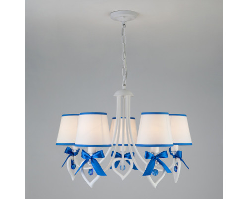 Сделать заказ Подвесная люстра Eurosvet 60066/5 белый/синий| VIVID-LIGHT.RU