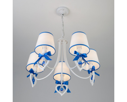 Сделать заказ Подвесная люстра Eurosvet 60066/5 белый/синий| VIVID-LIGHT.RU