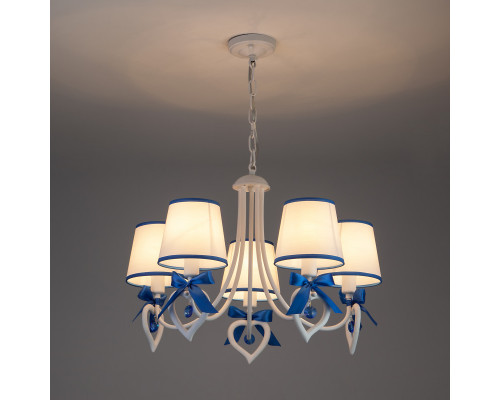 Сделать заказ Подвесная люстра Eurosvet 60066/5 белый/синий| VIVID-LIGHT.RU
