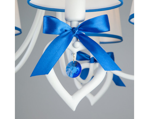 Сделать заказ Подвесная люстра Eurosvet 60066/5 белый/синий| VIVID-LIGHT.RU