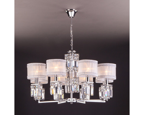 Заказать Подвесная люстра Eurosvet 10099/8 хром/прозрачный хрусталь Strotskis| VIVID-LIGHT.RU