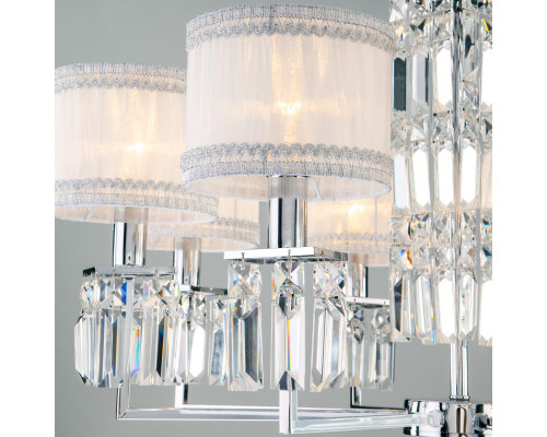 Заказать Подвесная люстра Eurosvet 10099/8 хром/прозрачный хрусталь Strotskis| VIVID-LIGHT.RU