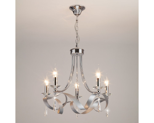 Оформить заказ Подвесная люстра Eurosvet 60064/5 хром| VIVID-LIGHT.RU