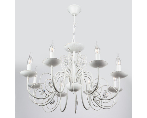 Заказать Подвесная люстра Eurosvet 60018/8 белый с золотом| VIVID-LIGHT.RU