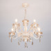 Купить Подвесная люстра Eurosvet 3281/5 белый с золотом/тонированный хрусталь Strotskis| VIVID-LIGHT.RU