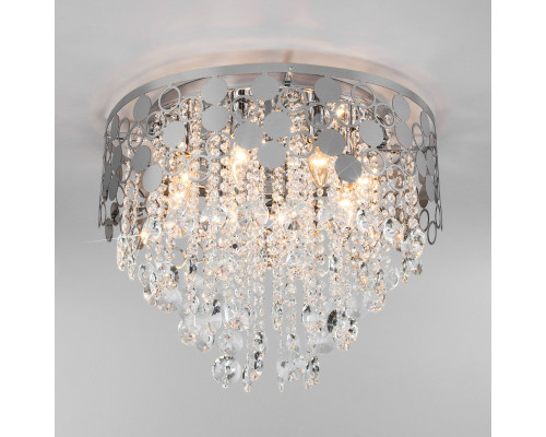 Заказать Подвесная люстра Eurosvet 10123/8 хром/прозрачный хрусталь Strotskis Smart (10114/8)| VIVID-LIGHT.RU