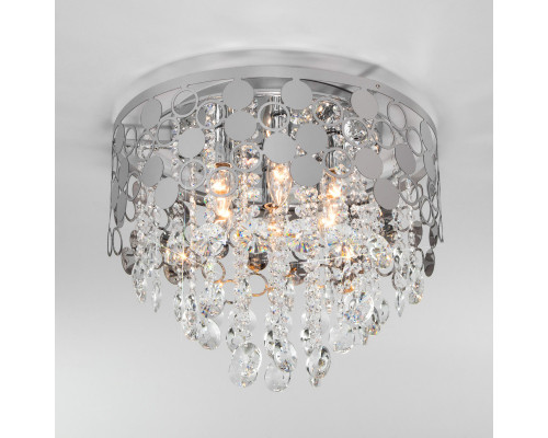 Заказать Подвесная люстра Eurosvet 10123/6 хром/прозрачный хрусталь Strotskis Smart (10114/6)| VIVID-LIGHT.RU