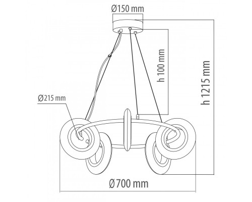 Сделать заказ Подвесная люстра DeMarkt 632017005| VIVID-LIGHT.RU