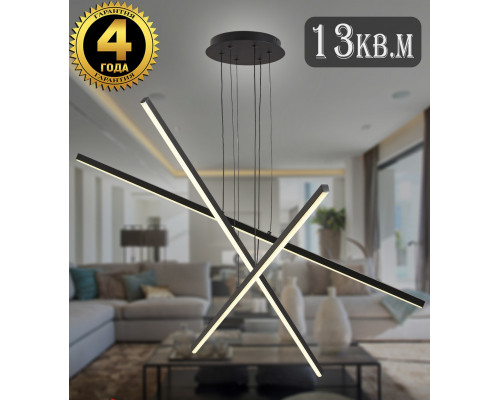 Оформить заказ Подвесная люстра Natali Kovaltseva LED LAMPS 81103/3C BLACK| VIVID-LIGHT.RU