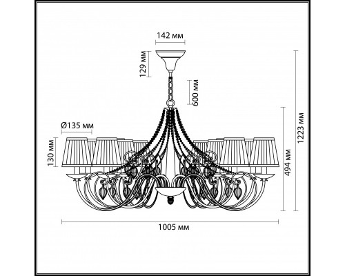 Заказать Подвесная люстра Odeon Light 3921/12| VIVID-LIGHT.RU
