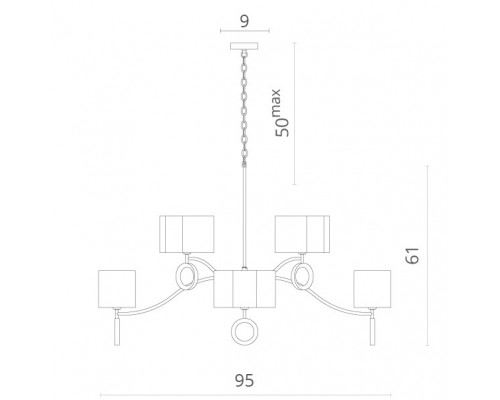 Оформить заказ Подвесная люстра Divinare 4069/02 LM-8| VIVID-LIGHT.RU