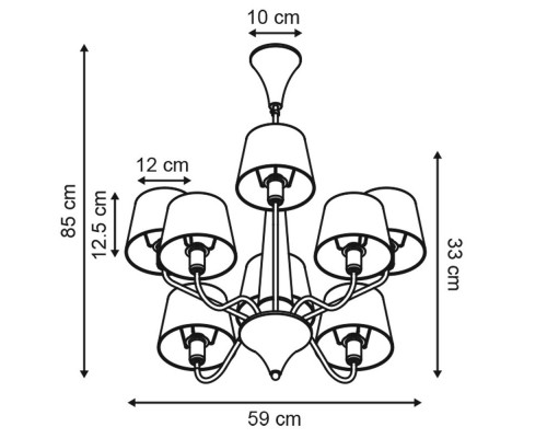 Купить Подвесная люстра ARTE Lamp A1528LM-8WH| VIVID-LIGHT.RU