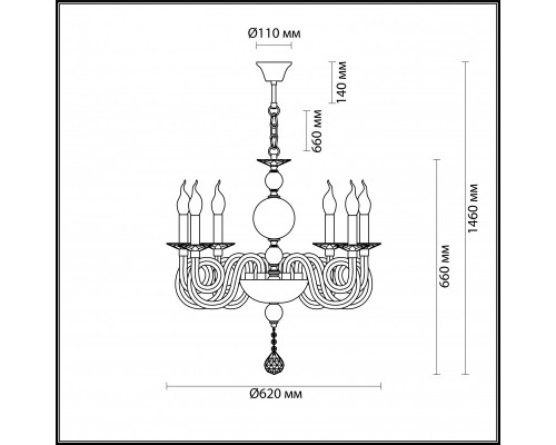 Купить Подвесная люстра Odeon Light 4601/6| VIVID-LIGHT.RU
