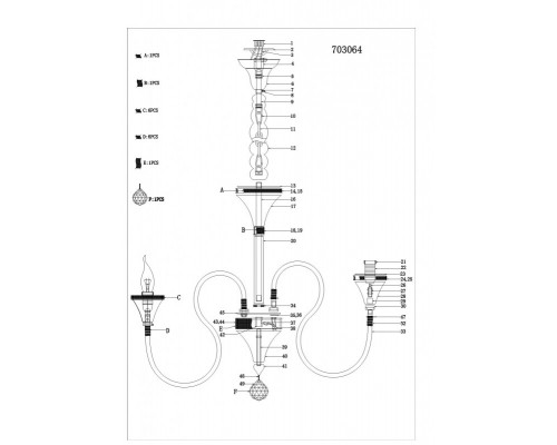 Сделать заказ Подвесная люстра Lightstar 703064| VIVID-LIGHT.RU
