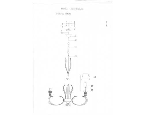 Сделать заказ Подвесная люстра Lightstar 783081| VIVID-LIGHT.RU