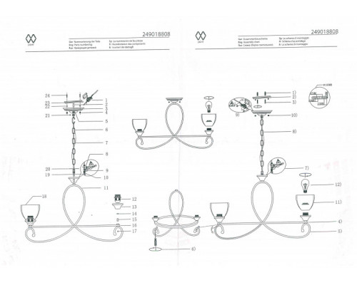 Заказать Подвесная люстра MW-Light 249018808| VIVID-LIGHT.RU