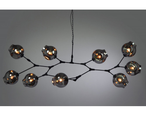 Оформить заказ Подвесная люстра Cosmo 1212S-9 дымчатый/черный| VIVID-LIGHT.RU