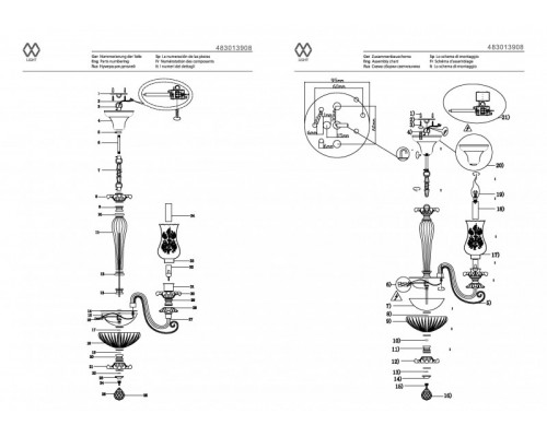 Заказать Подвесная люстра MW-Light 483013908| VIVID-LIGHT.RU