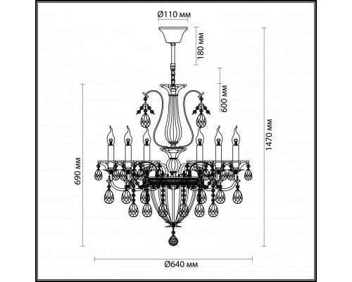 Заказать Подвесная люстра Odeon Light 4724/6| VIVID-LIGHT.RU