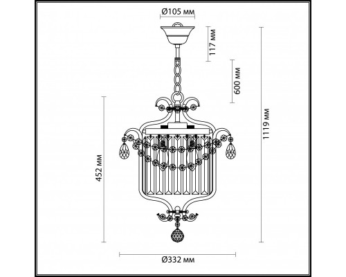 Сделать заказ Подвесная люстра Odeon Light 4686/3| VIVID-LIGHT.RU