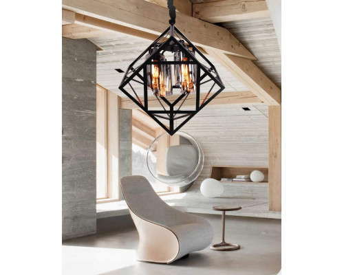 Заказать Подвесная люстра Lumina Deco LDP 11339-4 BK| VIVID-LIGHT.RU