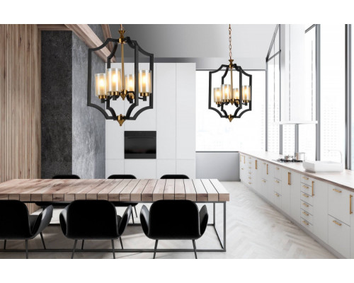 Заказать Подвесная люстра Lumina Deco LDP 1224-4 BK+MD| VIVID-LIGHT.RU