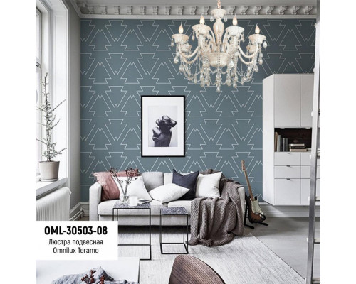 Заказать Подвесная люстра OML-30503-08 Omnilux| VIVID-LIGHT.RU