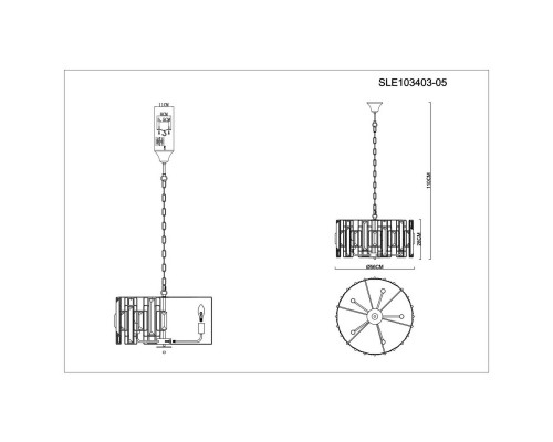 Купить Подвесная люстра Evoluce SLE103403-05| VIVID-LIGHT.RU