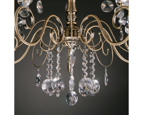 Оформить заказ Подвесная люстра Eurosvet 10104/5 античная бронза/прозрачный хрусталь Strotskis| VIVID-LIGHT.RU