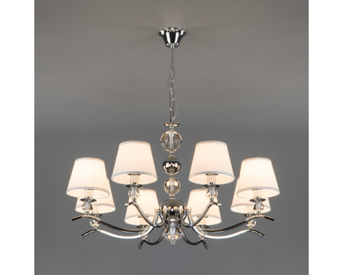 Купить Подвесная люстра Eurosvet 60097/8 хром| VIVID-LIGHT.RU