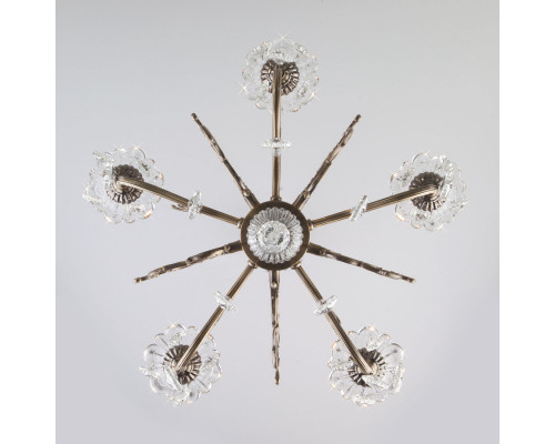 Оформить заказ Подвесная люстра Eurosvet 3281/5 античная бронза/прозрачный хрусталь Strotskis| VIVID-LIGHT.RU