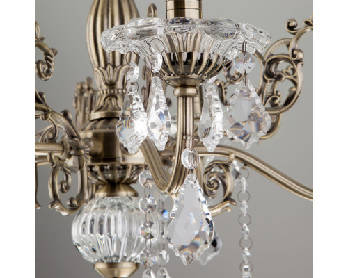 Оформить заказ Подвесная люстра Eurosvet 3281/5 античная бронза/прозрачный хрусталь Strotskis| VIVID-LIGHT.RU