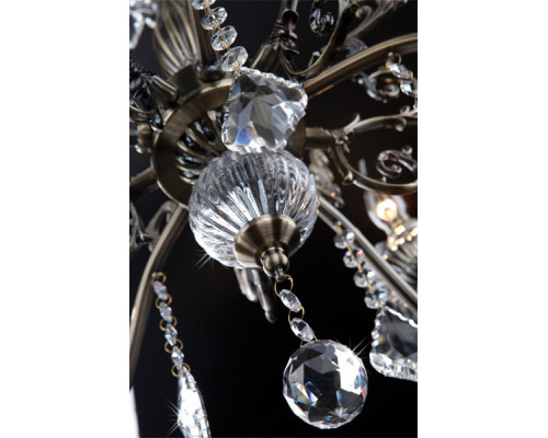 Оформить заказ Подвесная люстра Eurosvet 3281/5 античная бронза/прозрачный хрусталь Strotskis| VIVID-LIGHT.RU