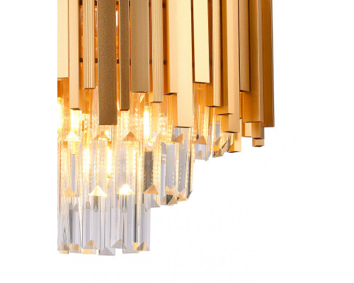 Купить Подвесная люстра Natali Kovaltseva BELLEZZA 81427/4C GOLD| VIVID-LIGHT.RU
