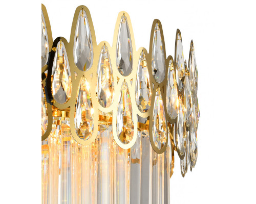 Купить Подвесная люстра Natali Kovaltseva NAVIS 76019/8C GOLD| VIVID-LIGHT.RU