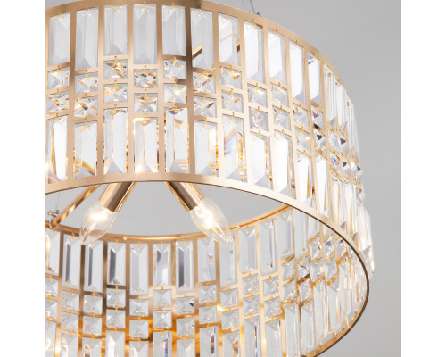 Сделать заказ Подвесная люстра Eurosvet 10125/5 золото/прозрачный хрусталь Strotskis Smart (10116/5)| VIVID-LIGHT.RU