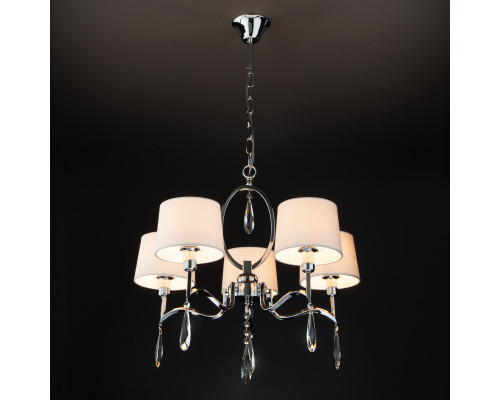 Заказать Подвесная люстра Eurosvet 10127/5 хром/прозрачный хрусталь Strotskis Smart (10093/5)| VIVID-LIGHT.RU