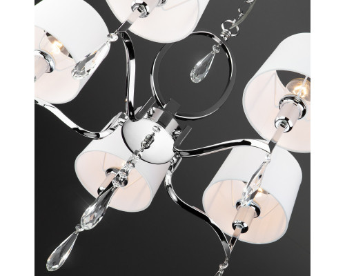 Заказать Подвесная люстра Eurosvet 10127/5 хром/прозрачный хрусталь Strotskis Smart (10093/5)| VIVID-LIGHT.RU