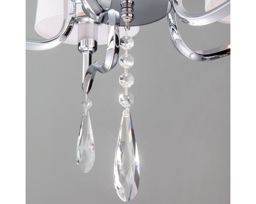 Заказать Подвесная люстра Eurosvet 10127/5 хром/прозрачный хрусталь Strotskis Smart (10093/5)| VIVID-LIGHT.RU