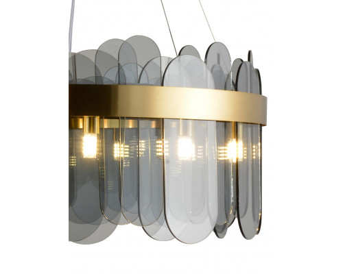 Заказать Подвесная люстра Natali Kovaltseva VALENCIA 91000/12C GOLD SATIN| VIVID-LIGHT.RU