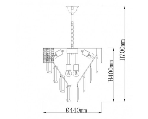 Оформить заказ Подвесная люстра DeMarkt 111014008| VIVID-LIGHT.RU