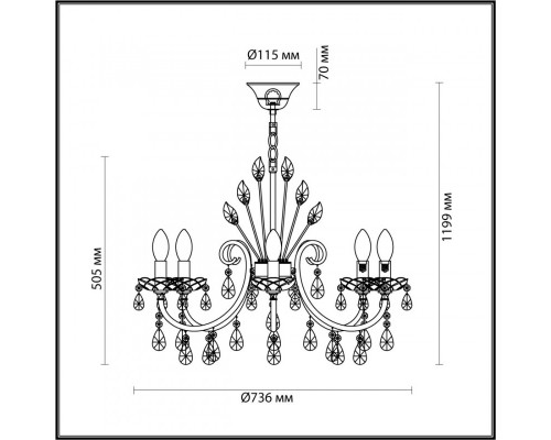 Купить Подвесная люстра Odeon Light 4977/8| VIVID-LIGHT.RU