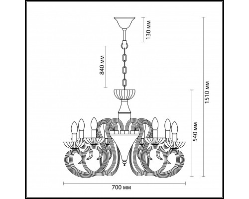 Заказать Подвесная люстра Odeon Light 3932/8| VIVID-LIGHT.RU