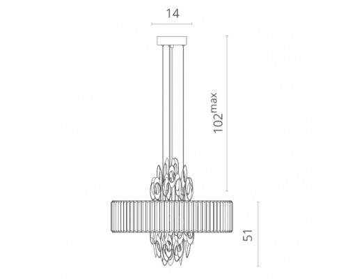 Заказать Подвесная люстра Divinare 1285/02 SP-6| VIVID-LIGHT.RU