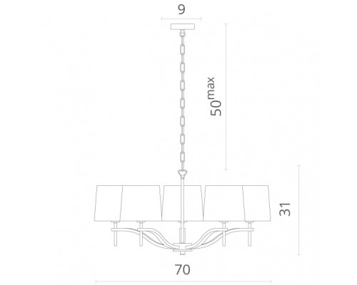Оформить заказ Подвесная люстра Divinare 1341/02 LM-5| VIVID-LIGHT.RU