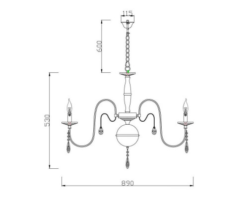 Оформить заказ Подвесная люстра Vele Luce VL1794L08| VIVID-LIGHT.RU