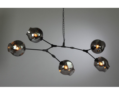 Оформить заказ Подвесная люстра Cosmo 1212S-5 дымчатый/черный| VIVID-LIGHT.RU