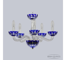 Подвесная люстра Bohemia Ivele Crystal 1309/5/165 Ni Cl/Clear-Blue/H-1H