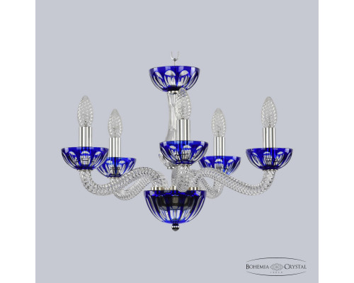 Сделать заказ Подвесная люстра Bohemia Ivele Crystal 1309/5/165 Ni Cl/Clear-Blue/H-1H| VIVID-LIGHT.RU