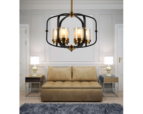 Заказать Подвесная люстра Lumina Deco LDP 1221-6 BK+MD| VIVID-LIGHT.RU